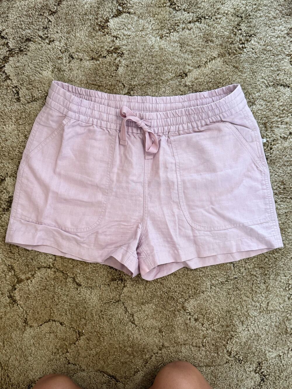 J.Crew Linen Blend Pull On Shorts Light Pink Size Small